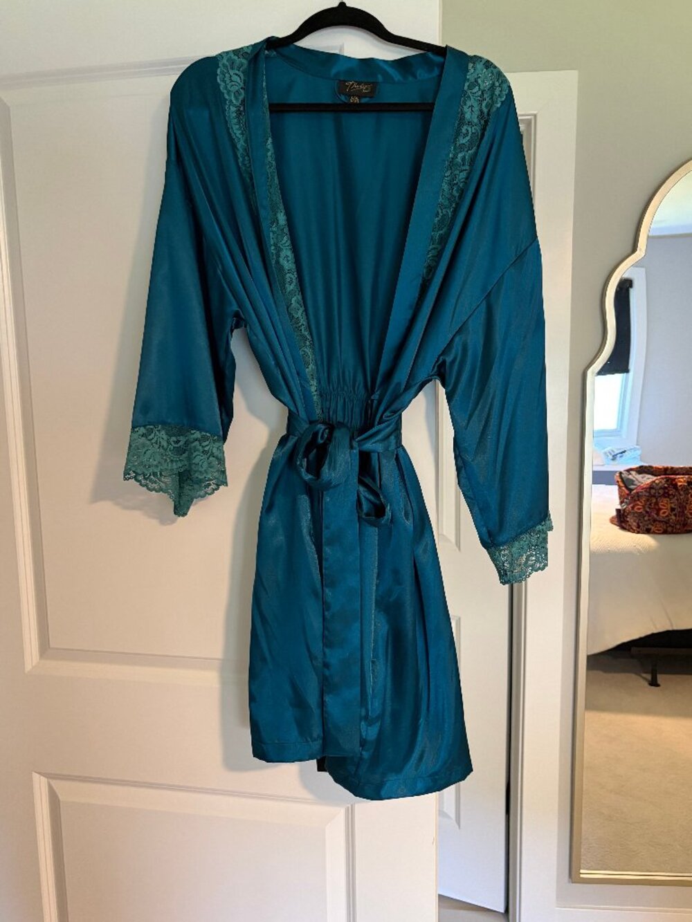 Thalia Sodi Lace Blue Wrap Robe size L/XL